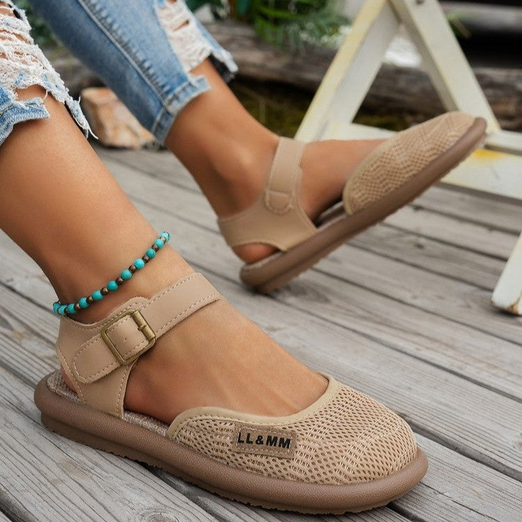 Extra brede mesh sandalen