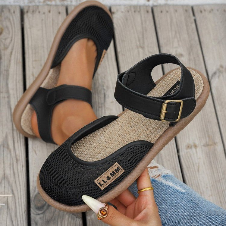 Extra brede mesh sandalen