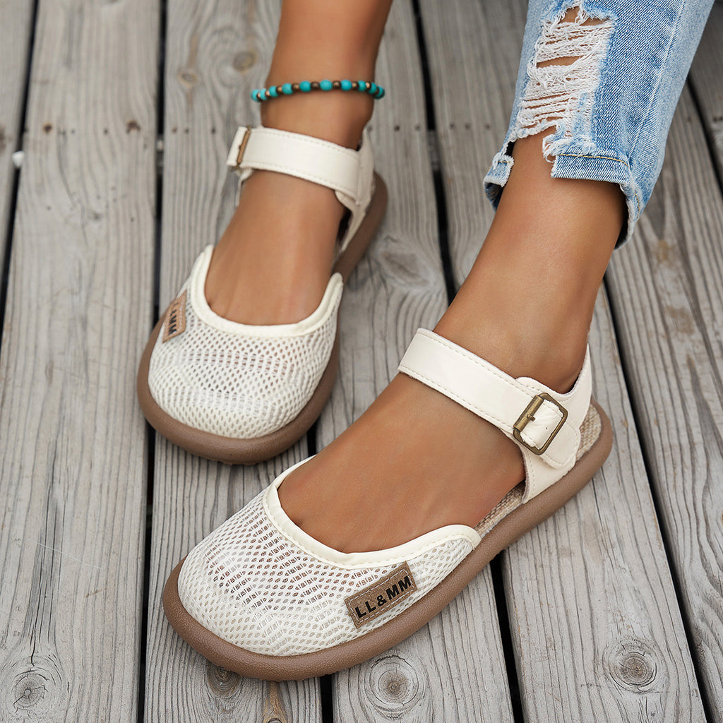 Extra brede mesh sandalen