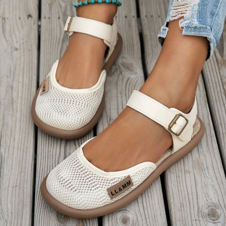 Extra brede mesh sandalen