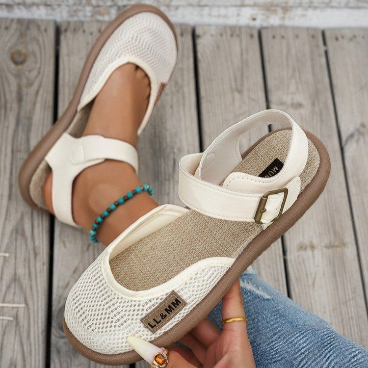 Extra brede mesh sandalen