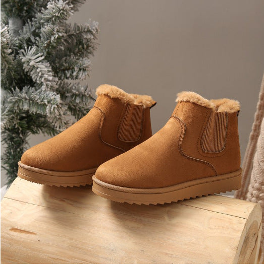 Fluffy Chelsea boots