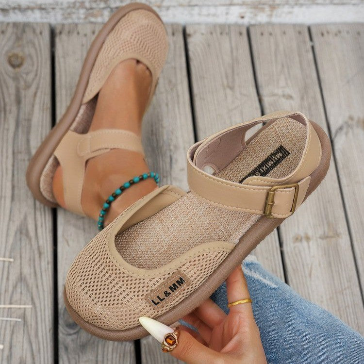 Extra brede mesh sandalen